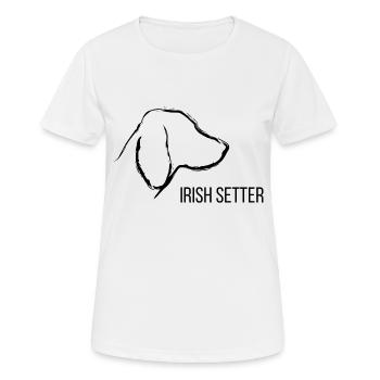 Irish Setter Silhouette Jagen - Frauen T-Shirt atmungsaktiv - Weiß - Vorne - AI Model Female 172 dark (172cm)