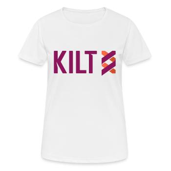 KILT Crypto Credentials for Web 3.0 Blockchain BTC - T-shirt respirant Femme - blanc - Devant - AI Model Female 172 dark (172cm)