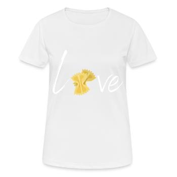 love of pasta - Women's Breathable T-Shirt - white - Front - AI Model Female 172 dark (172cm)