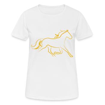 Traber - Frauen T-Shirt atmungsaktiv - Weiß - Vorne - AI Model Female 172 dark (172cm)