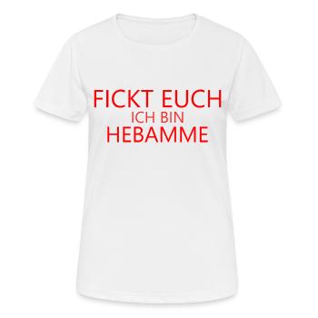 Hebamme - Frauen T-Shirt atmungsaktiv - Weiß - Vorne - AI Model Female 172 dark (172cm)
