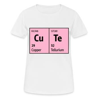 Periodic Table of the Elements CuTe cute cute nice - Women's Breathable T-Shirt - white - Front - AI Model Female 172 dark (172cm)