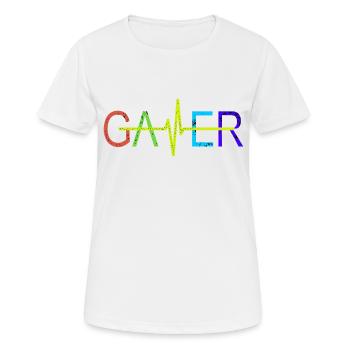 SPIELER - Frauen T-Shirt atmungsaktiv - Weiß - Vorne - AI Model Female 172 dark (172cm)
