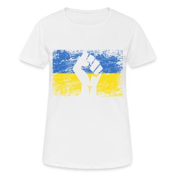 Support UKRAINE Support Ukraine Flag Ukraine - Women's Breathable T-Shirt - white - Front - AI Model Female 172 dark (172cm)
