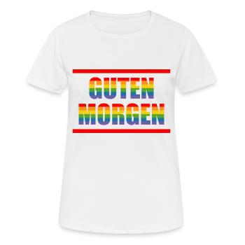 Guten Morgen - Frauen T-Shirt atmungsaktiv - Weiß - Vorne - AI Model Female 172 dark (172cm)