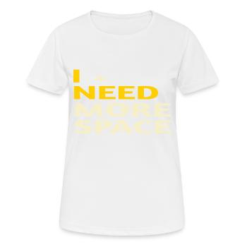 Espaces libres - Dicton ironique - T-shirt respirant Femme - blanc - Devant - AI Model Female 172 dark (172cm)