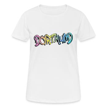 Dortmund Deutschland Stadt Graffiti Spray Sprayer - Frauen T-Shirt atmungsaktiv - Weiß - Vorne - AI Model Female 172 dark (172cm)