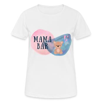 Mama Bär - Frauen T-Shirt atmungsaktiv - Weiß - Vorne - AI Model Female 172 dark (172cm)