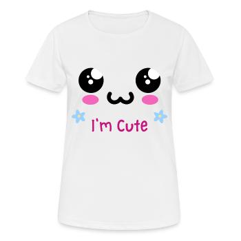 Cute Design - Frauen T-Shirt atmungsaktiv - Weiß - Vorne - AI Model Female 172 dark (172cm)