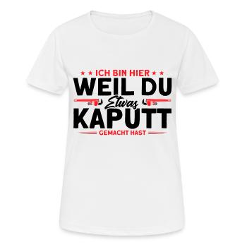 Sanitär Klempner Anlagenmechaniker Geschenk - Frauen T-Shirt atmungsaktiv - Weiß - Vorne - AI Model Female 172 dark (172cm)
