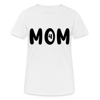mom of four, funny mama - Women's Breathable T-Shirt - white - Front - AI Model Female 172 dark (172cm)