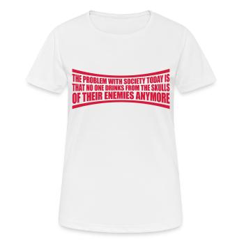 boissons de crânes ennemis - T-shirt respirant Femme - blanc - Devant - AI Model Female 172 dark (172cm)