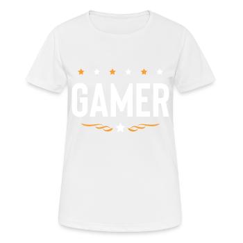 Gamer Beruf - Frauen T-Shirt atmungsaktiv - Weiß - Vorne - AI Model Female 172 dark (172cm)