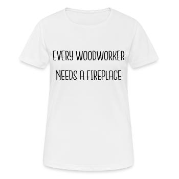 L’exploitation forestière des charpentiers - T-shirt respirant Femme - blanc - Devant - AI Model Female 172 dark (172cm)