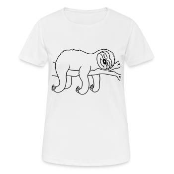 Relaxed tired sloth sleeps - Women's Breathable T-Shirt - white - Front - AI Model Female 172 dark (172cm)