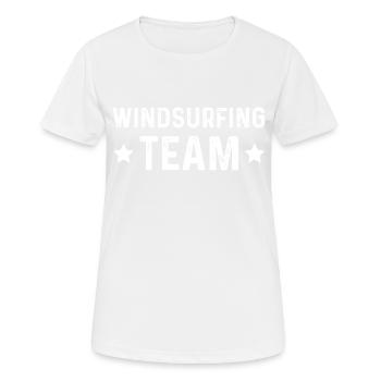 Windsurfing Team - Frauen T-Shirt atmungsaktiv - Weiß - Vorne - AI Model Female 172 dark (172cm)