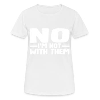 Non, je ne suis pas avec eux 14 - T-shirt respirant Femme - blanc - Devant - AI Model Female 172 dark (172cm)