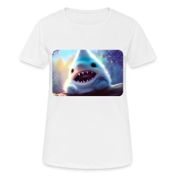 Requin à fourrure - T-shirt respirant Femme - blanc - Devant - AI Model Female 172 dark (172cm)