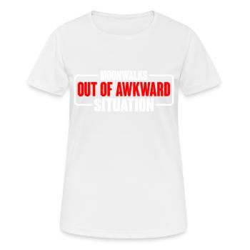 Moonwalks Hors de la situation embarrassante 2 - T-shirt respirant Femme - blanc - Devant - AI Model Female 172 dark (172cm)