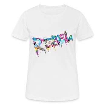 Rebel Rebels Lustige Retro Musik Hip Hop Rocknroll - Frauen T-Shirt atmungsaktiv - Weiß - Vorne - AI Model Female 172 dark (172cm)