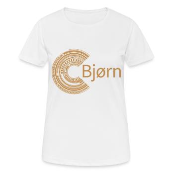 Pour Bjørn - T-shirt respirant Femme - blanc - Devant - AI Model Female 172 dark (172cm)