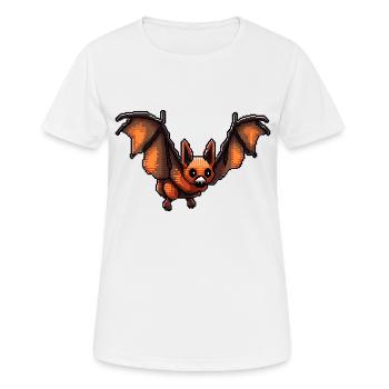 Flughund erinnert an retro Videospiel 8 Bit Grafik - Frauen T-Shirt atmungsaktiv - Weiß - Vorne - AI Model Female 172 dark (172cm)