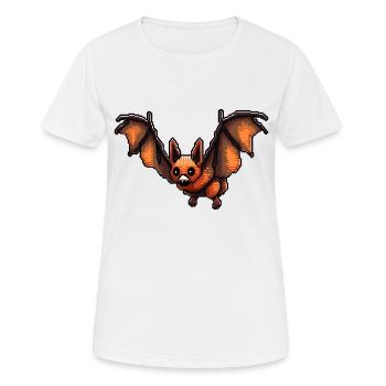 Flughund im Retrogaming Stil der 90er Jahre - Frauen T-Shirt atmungsaktiv - Weiß - Vorne - AI Model Female 172 dark (172cm)