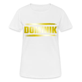 Dominik - Frauen T-Shirt atmungsaktiv - Weiß - Vorne - AI Model Female 172 dark (172cm)