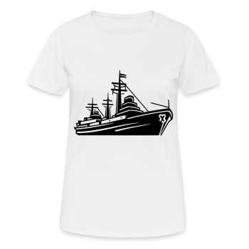 combat boat - Women's Breathable T-Shirt - white - Front - AI Model Female 172 dark (172cm)