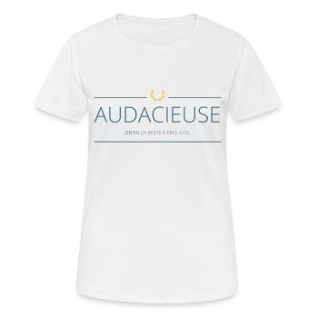 Audacieuse - T-shirt respirant Femme - blanc - Devant - AI Model Female 172 dark (172cm)