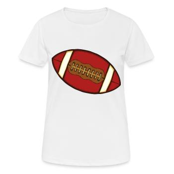 Ballsport - Frauen T-Shirt atmungsaktiv - Weiß - Vorne - AI Model Female 172 dark (172cm)