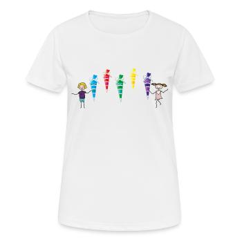 Schulanfang - back to school - Frauen T-Shirt atmungsaktiv - Weiß - Vorne - AI Model Female 172 dark (172cm)