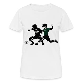 Match de football - T-shirt respirant Femme - blanc - Devant - AI Model Female 172 dark (172cm)