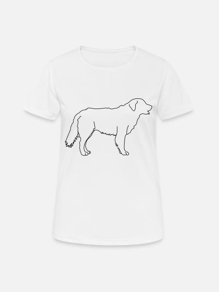 Golden Retriever Lineart 1 - Women's Breathable T-Shirt - white
