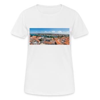 Stadtbild Altstadt von Zadar im Bundesstaat Zadar - Frauen T-Shirt atmungsaktiv - Weiß - Vorne - AI Model Female 172 dark (172cm)