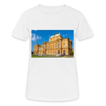 Théâtre national croate Zagreb Croatie - T-shirt respirant Femme - blanc - Devant - AI Model Female 172 dark (172cm)