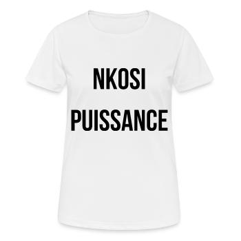 NKOSI PUISSANCE - T-shirt respirant Femme - blanc - Devant - AI Model Female 172 dark (172cm)