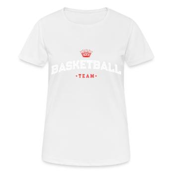 Basketball Team Sport - Frauen T-Shirt atmungsaktiv - Weiß - Vorne - AI Model Female 172 dark (172cm)