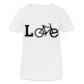 Vélo amour - T-shirt respirant Femme - blanc - Devant - AI Model Female 172 dark (172cm)