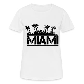 miami - Frauen T-Shirt atmungsaktiv - Weiß - Vorne - AI Model Female 172 dark (172cm)