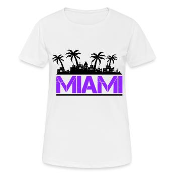 miami - Frauen T-Shirt atmungsaktiv - Weiß - Vorne - AI Model Female 172 dark (172cm)