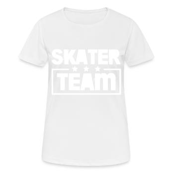 Patineur Équipe Patinage Coloré - T-shirt respirant Femme - blanc - Devant - AI Model Female 172 dark (172cm)