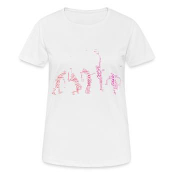 Tennis spielen Tennis Damen Tennisspieler Herren - Frauen T-Shirt atmungsaktiv - Weiß - Vorne - AI Model Female 172 dark (172cm)