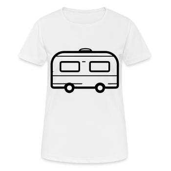 Small caravan - Women's Breathable T-Shirt - white - Front - AI Model Female 172 dark (172cm)