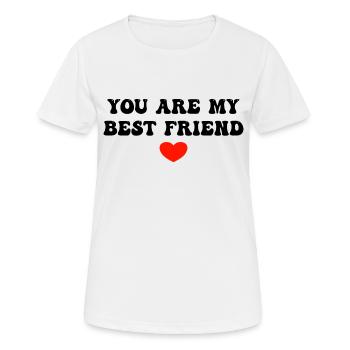 Tu es mon meilleur ami - T-shirt respirant Femme - blanc - Devant - AI Model Female 172 dark (172cm)