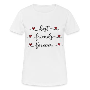 Meilleurs ami - T-shirt respirant Femme - blanc - Devant - AI Model Female 172 dark (172cm)