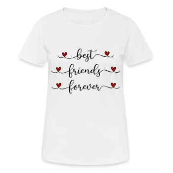 Meilleurs ami - T-shirt respirant Femme - blanc - Devant - AI Model Female 172 dark (172cm)