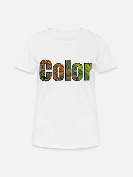 Couleur - T-shirt respirant Femme - blanc