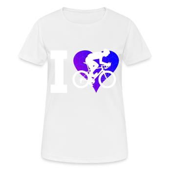 Vélo de route Vélo de route Vélo de route Hommes Femmes Vélo de route - T-shirt respirant Femme - blanc - Devant - AI Model Female 172 dark (172cm)