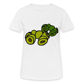 verschiedene Oliven - Frauen T-Shirt atmungsaktiv - Weiß - Vorne - AI Model Female 172 dark (172cm)
